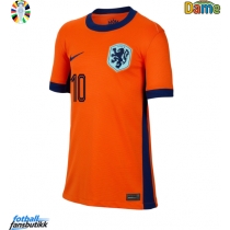 Nederland Memphis Depay #10 Hjemmedrakt Dame EM 2024 Kortermet